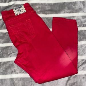 True religion red jeans